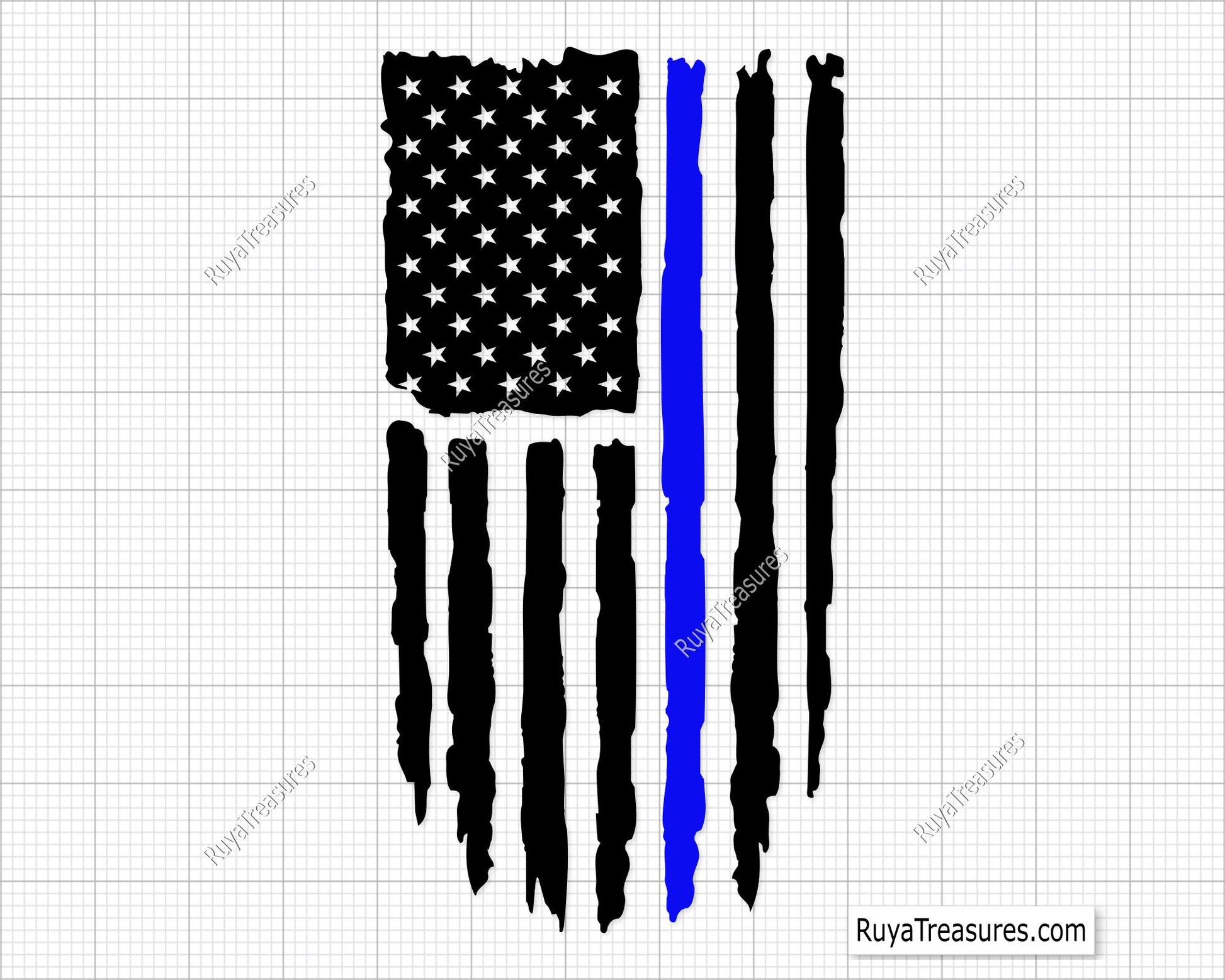 Back the Blue flag svg