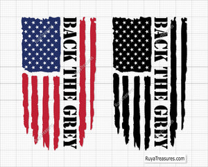 Back the Gray Flag Svg