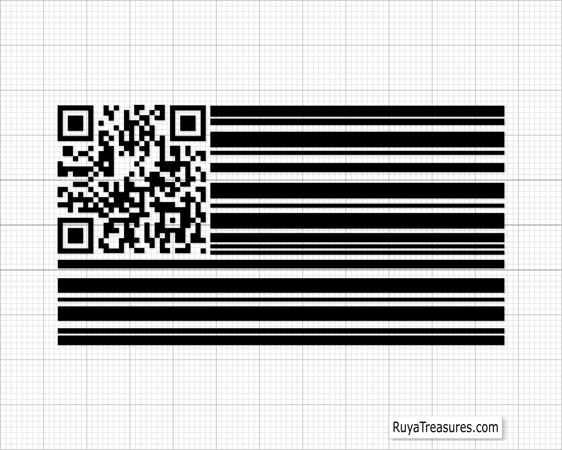 Barcode American Flag svg