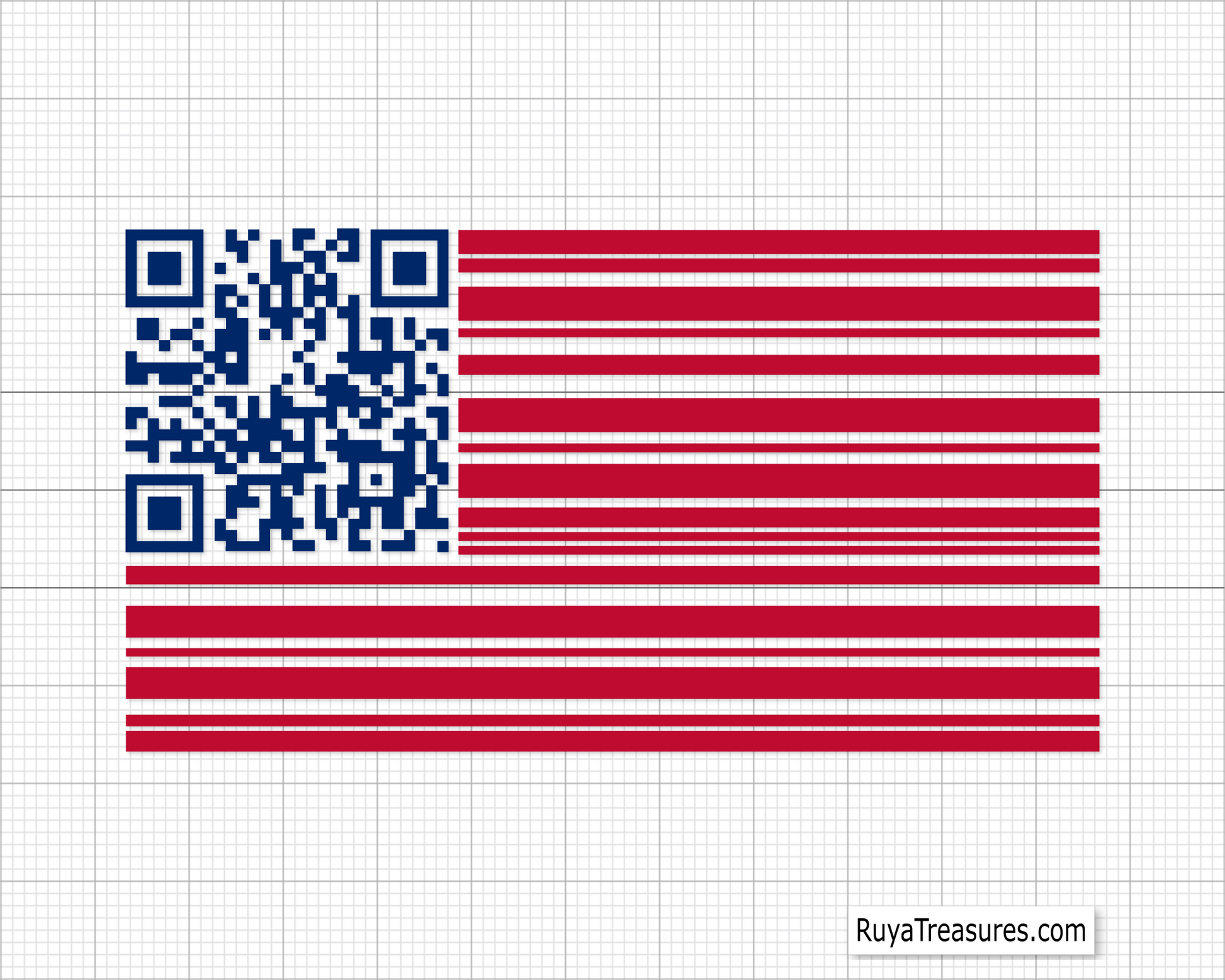 Barcode American Flag svg