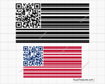 Barcode American Flag Svg