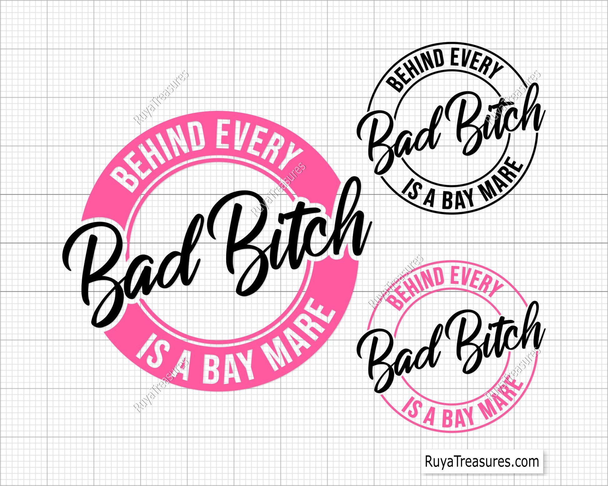 Behind Every Bad Bitch Is a Bay Mare Svg