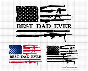 Best Dad Ever Flag Svg