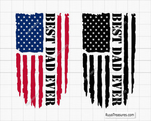 Best Dad Ever Flag  Svg