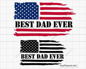 Best Dad Ever Flag Svg
