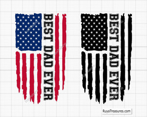 Best Dad Ever Flag  Svg