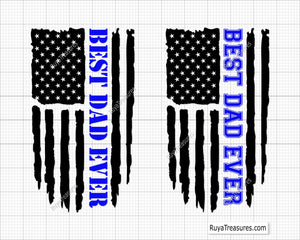Best Dad Ever Flag  Svg