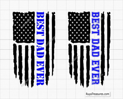Best Dad Ever Flag  Svg