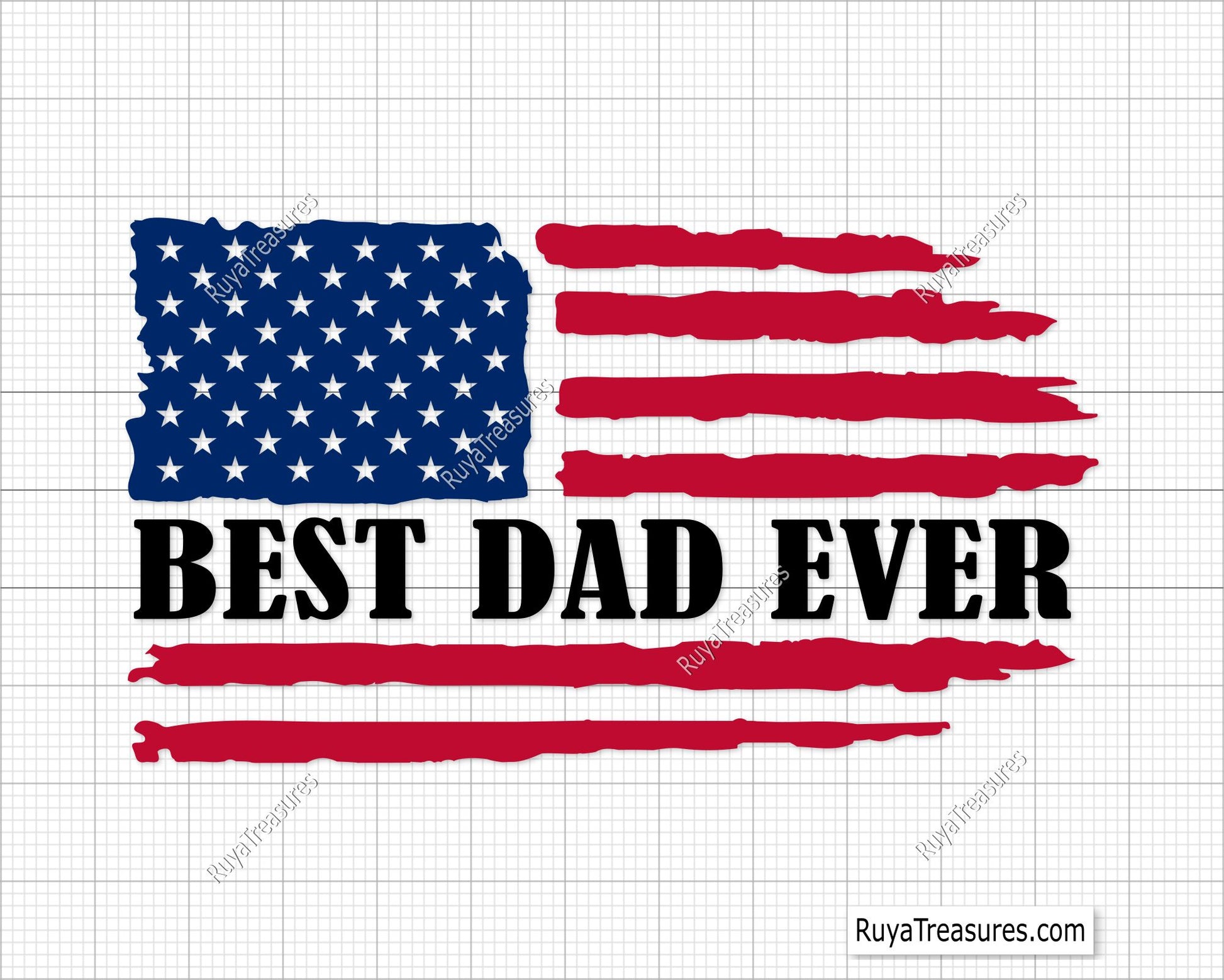 Best Dad Ever Flag Svg