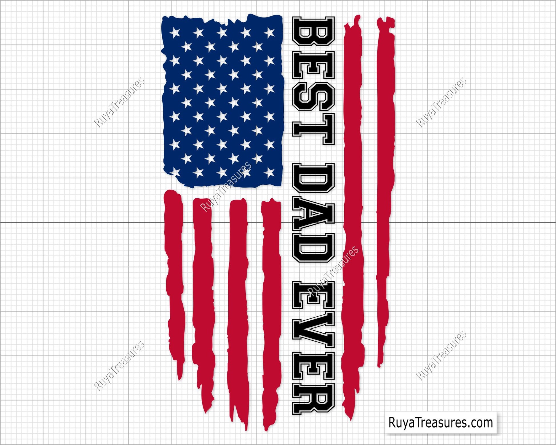 Best Dad Ever Flag  Svg