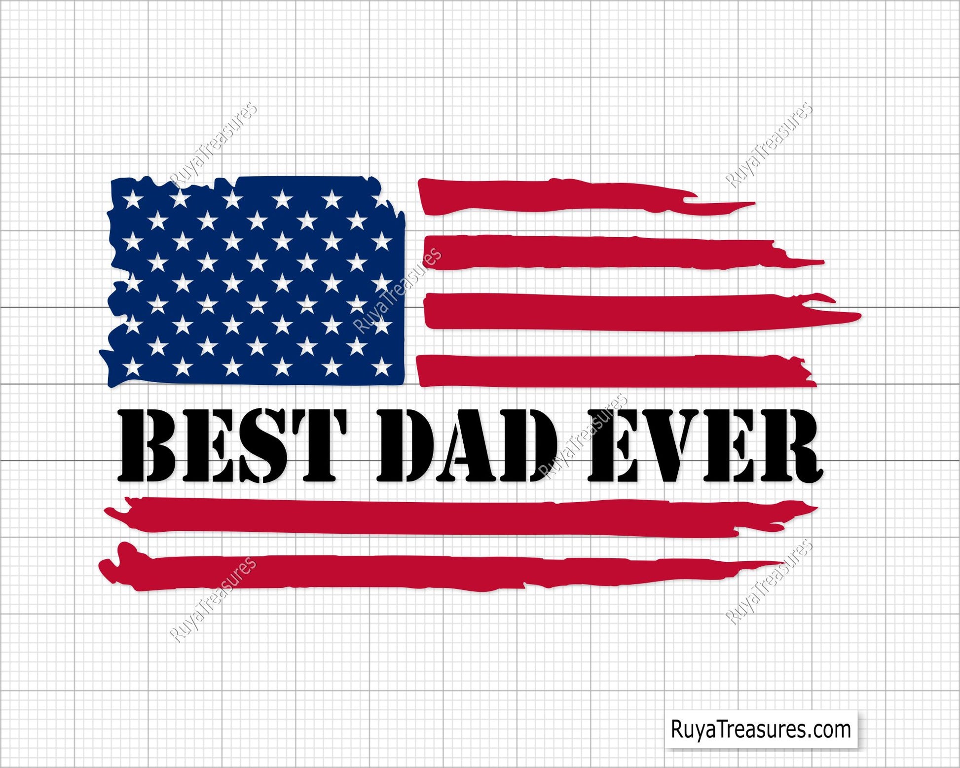 Best Dad Ever Flag Svg
