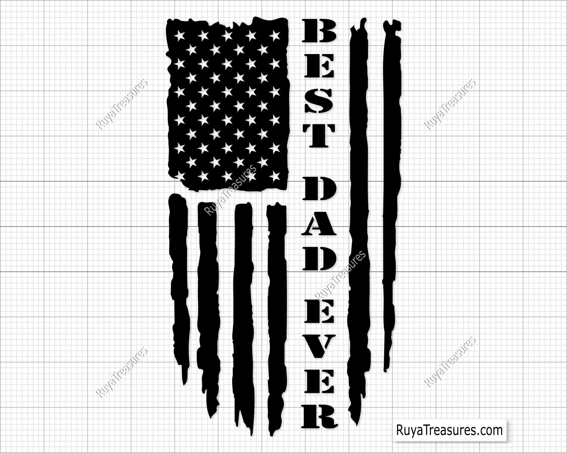 Best Dad Ever Flag Svg