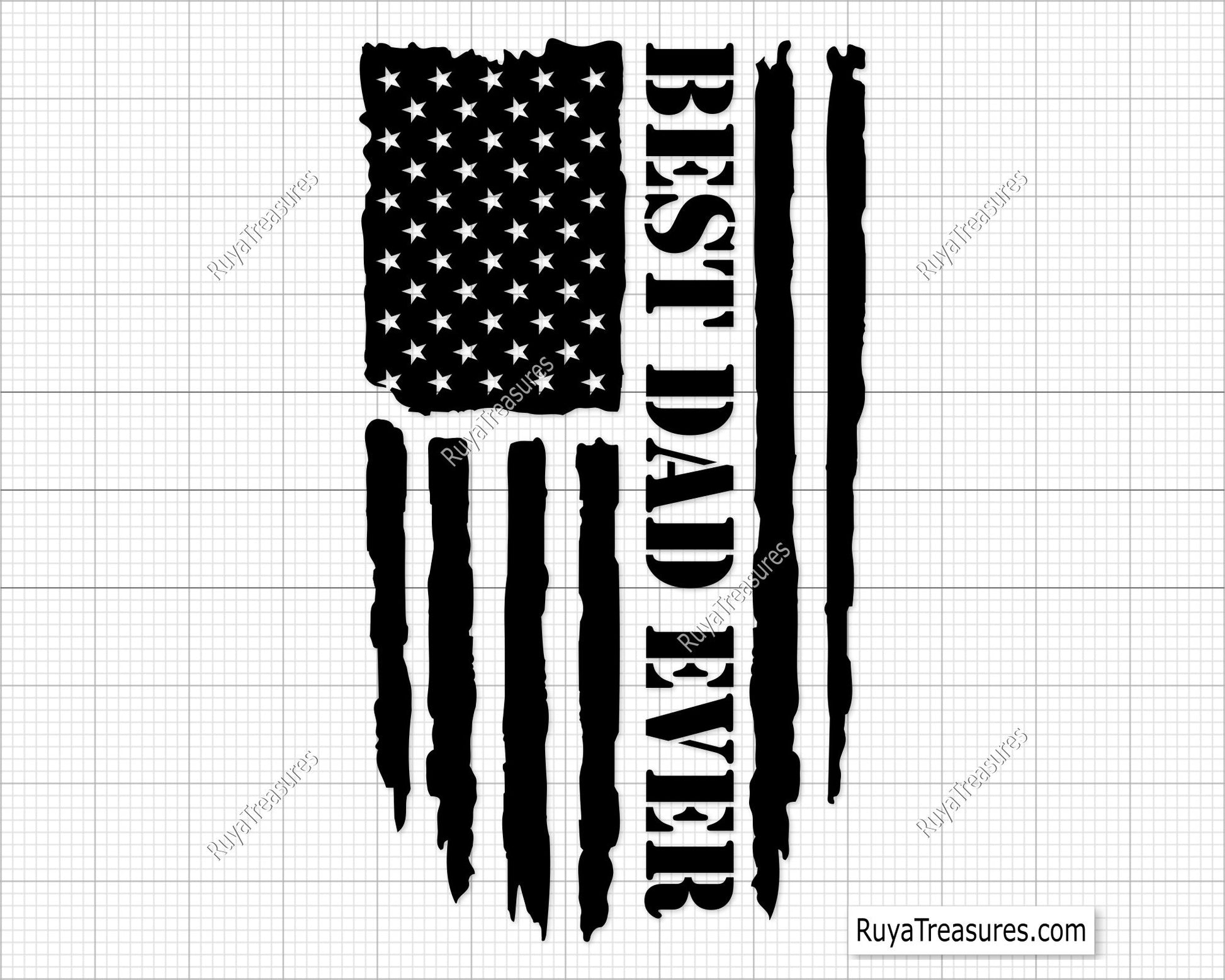 Best Dad Ever Flag  Svg