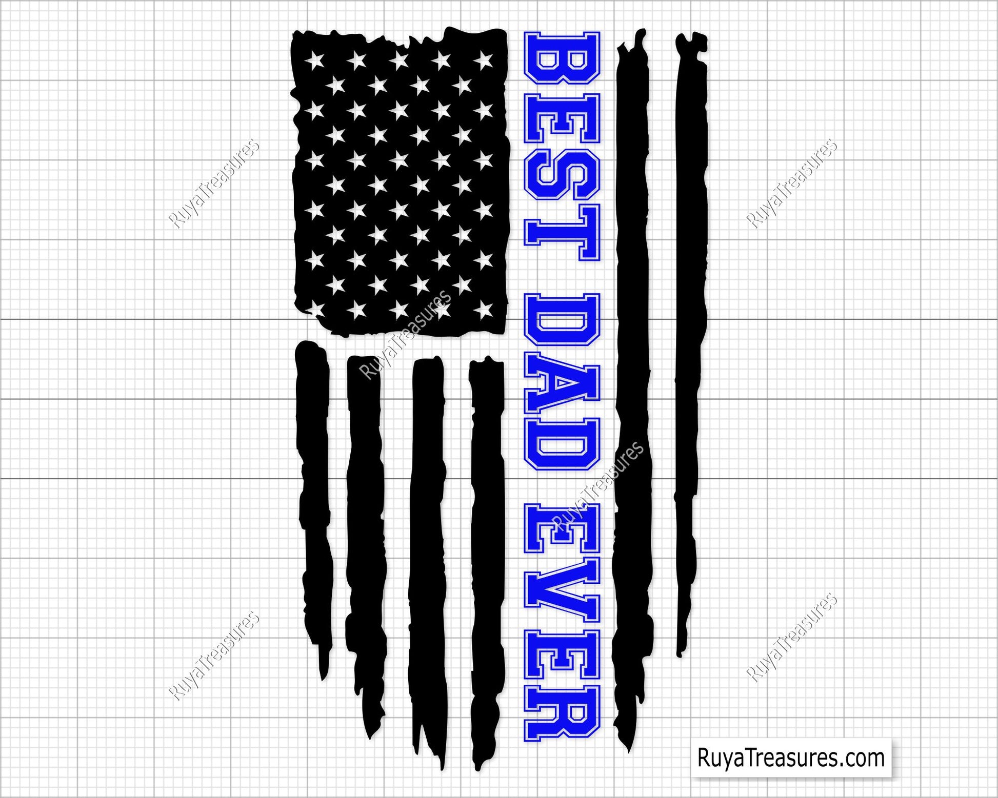 Best Dad Ever Flag  Svg