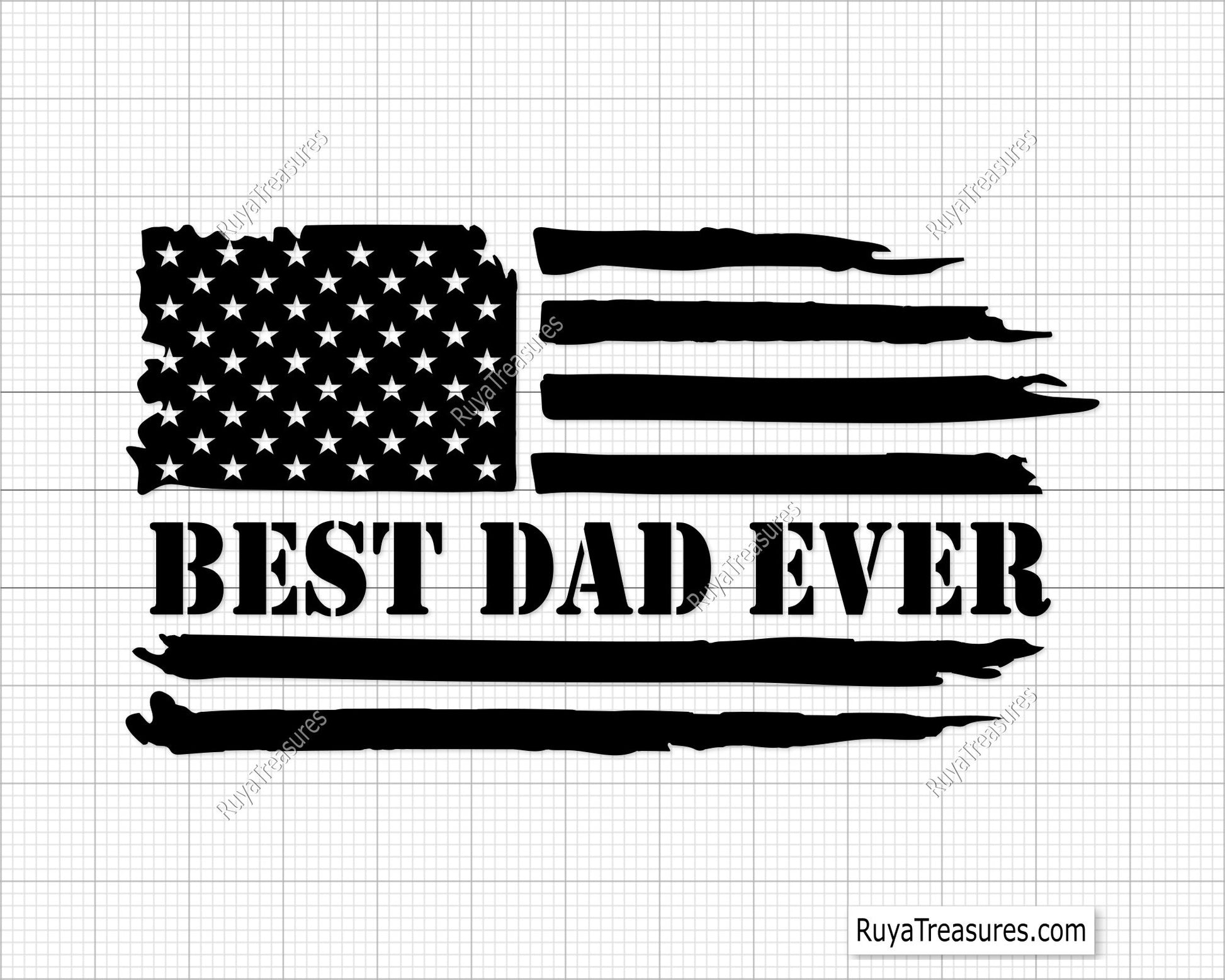 Best Dad Ever Flag Svg