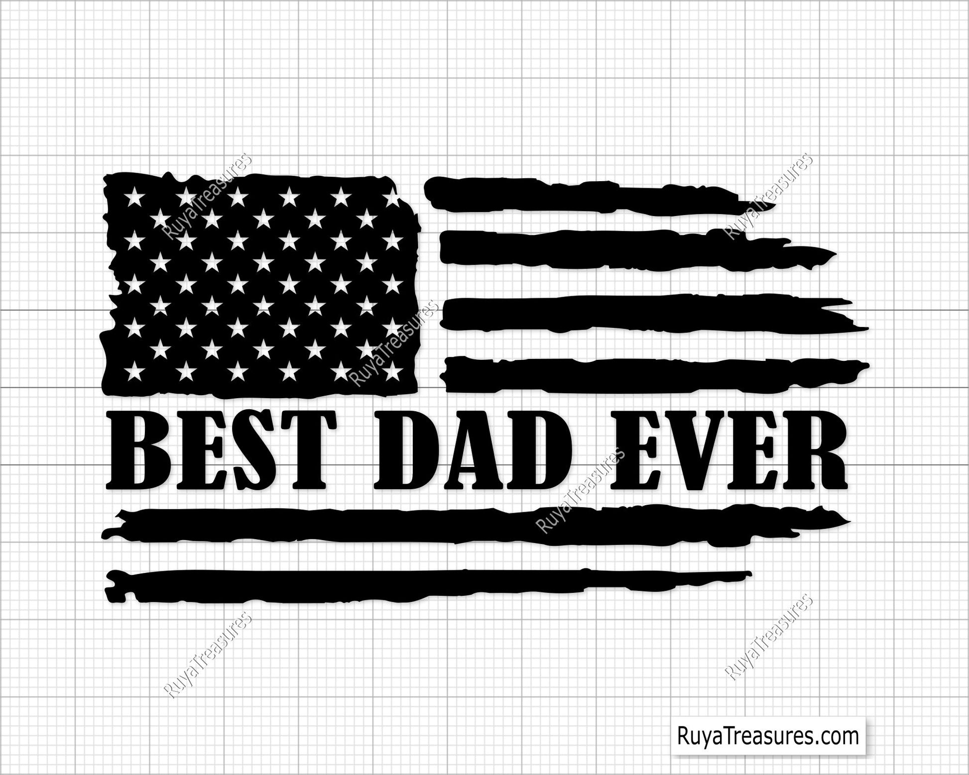 Best Dad Ever Flag Svg