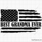 Best Grandma Ever American Flag Svg