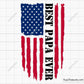 Best Papa Ever Flag Svg
