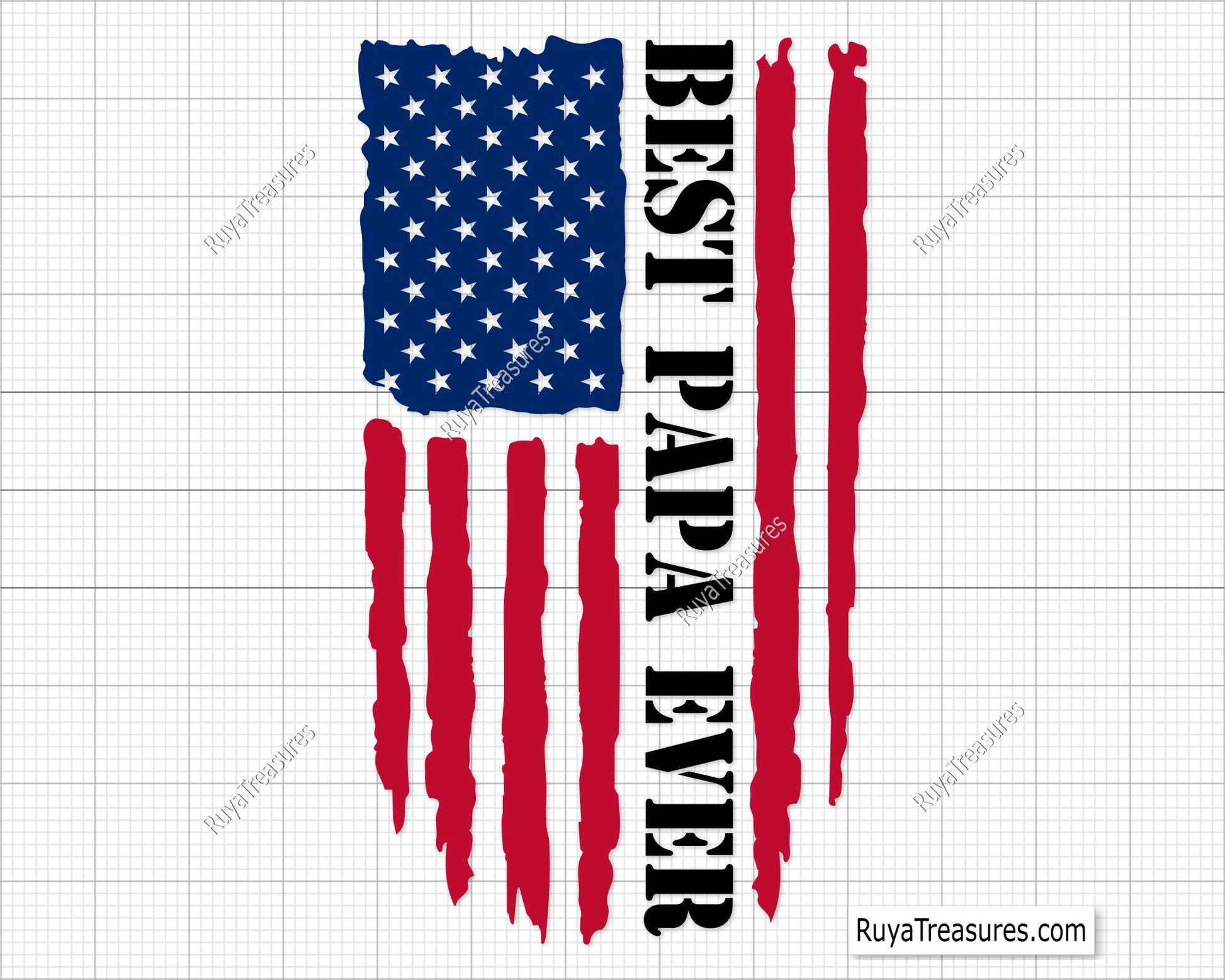 Best Papa Ever Flag Svg