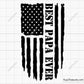 Best Papa Ever Flag Svg