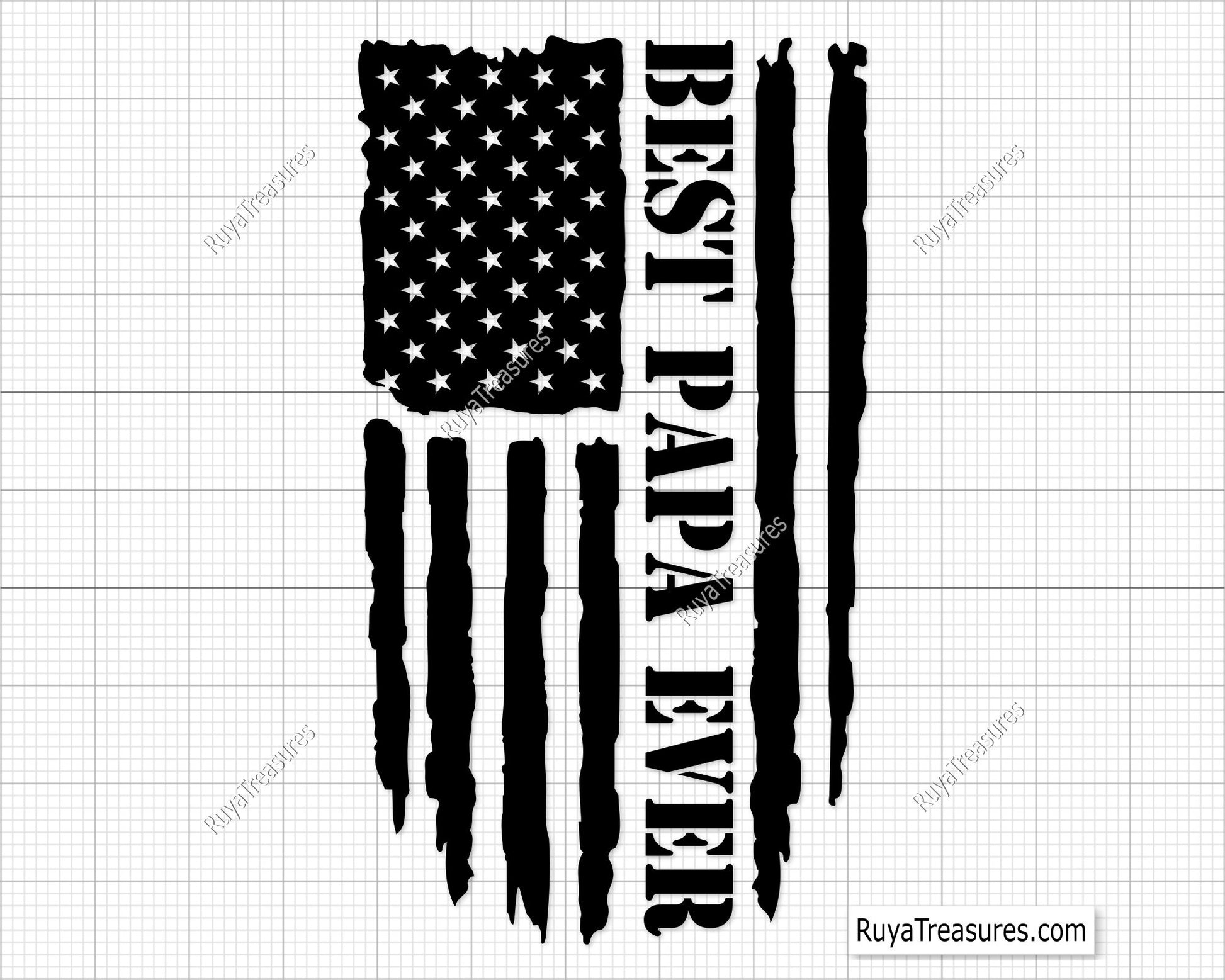 Best Papa Ever Flag Svg