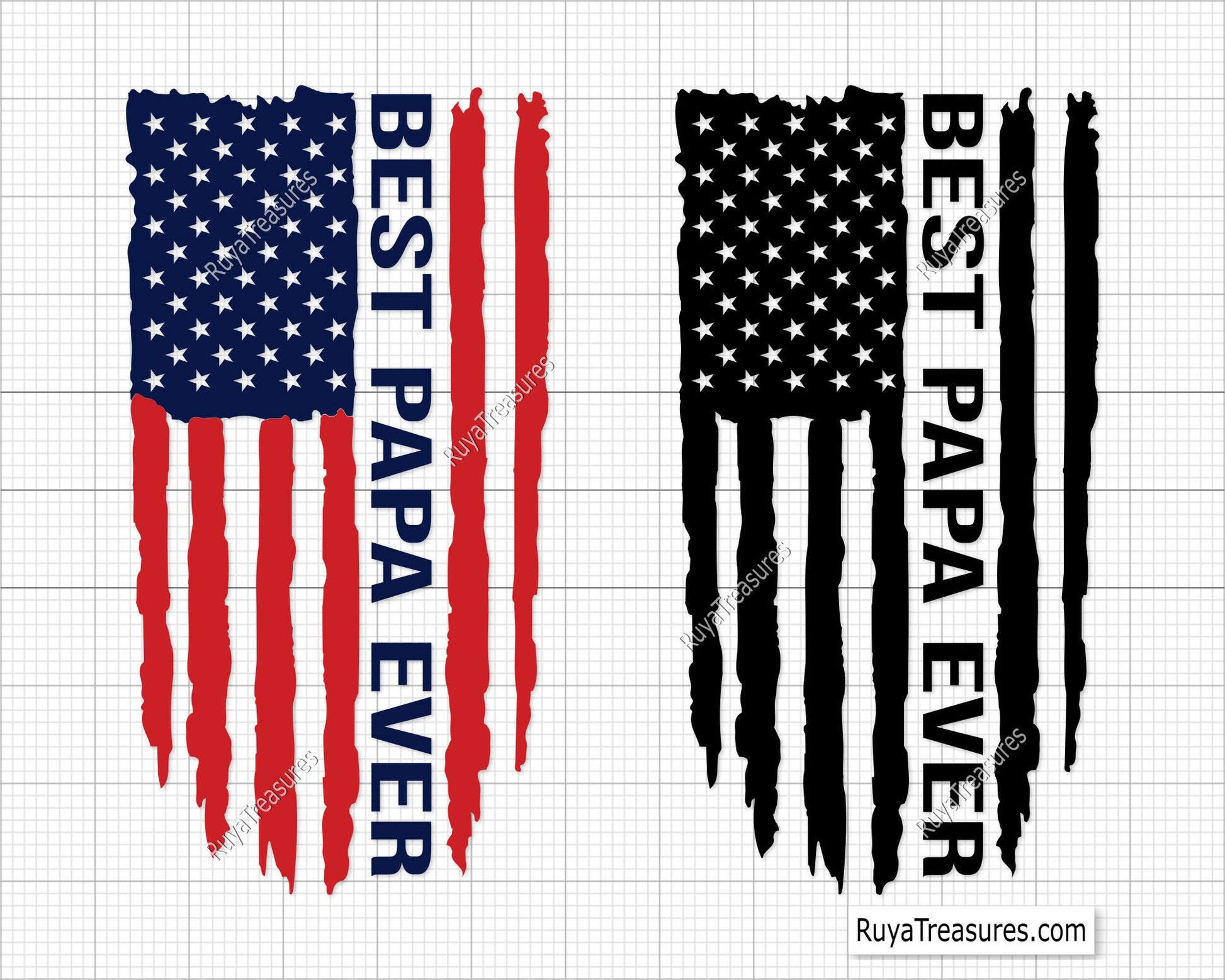 Best Papa Ever Flag Svg