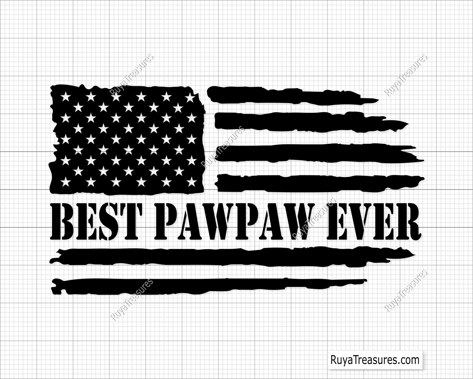 Best Pawpaw Ever Flag Svg