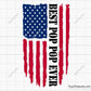 Best Pop Pop Flag Svg