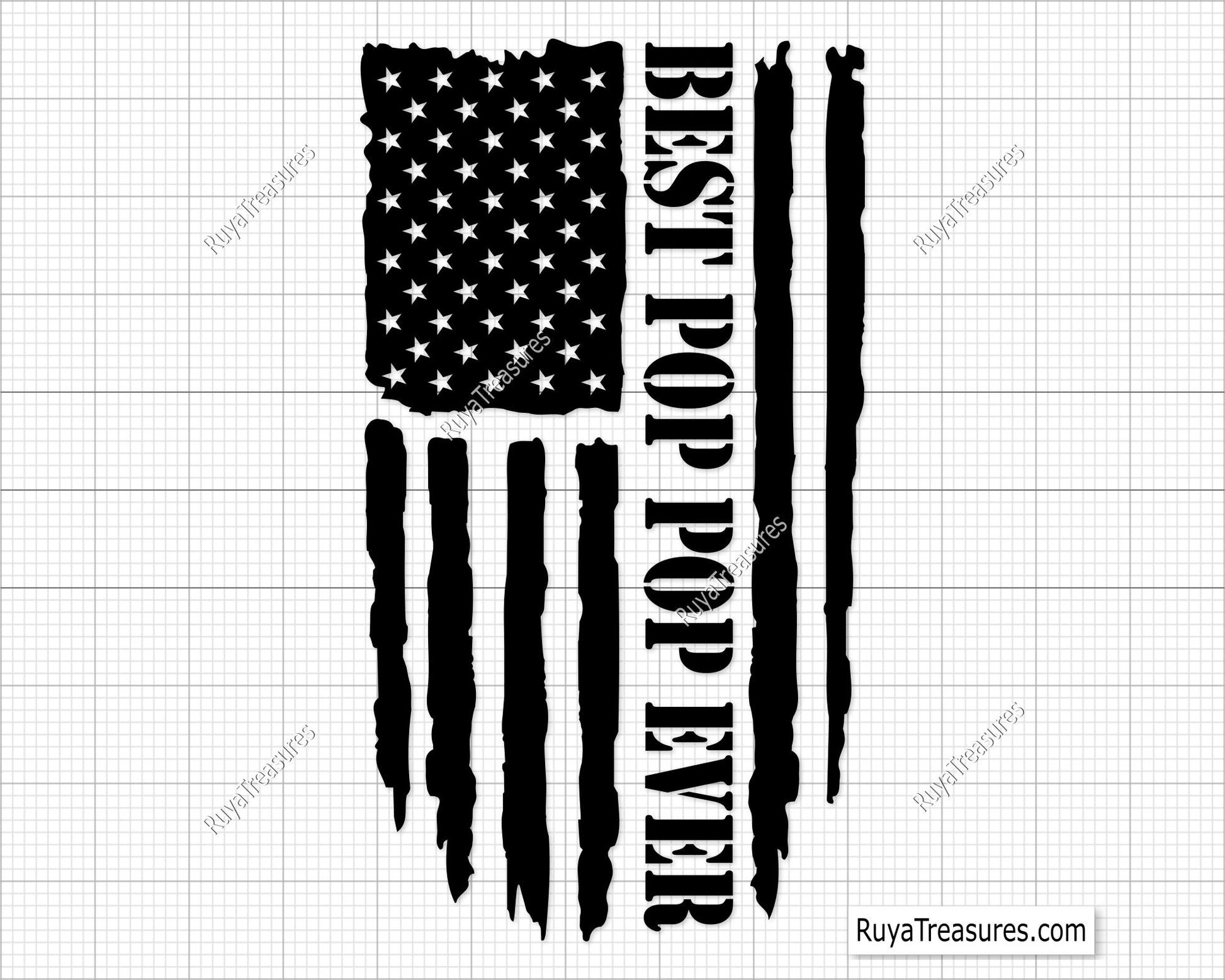 Best Pop Pop Flag Svg