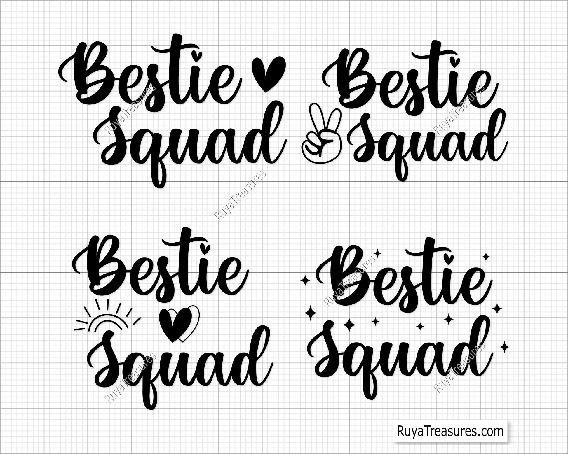 Bestie Squad Svg