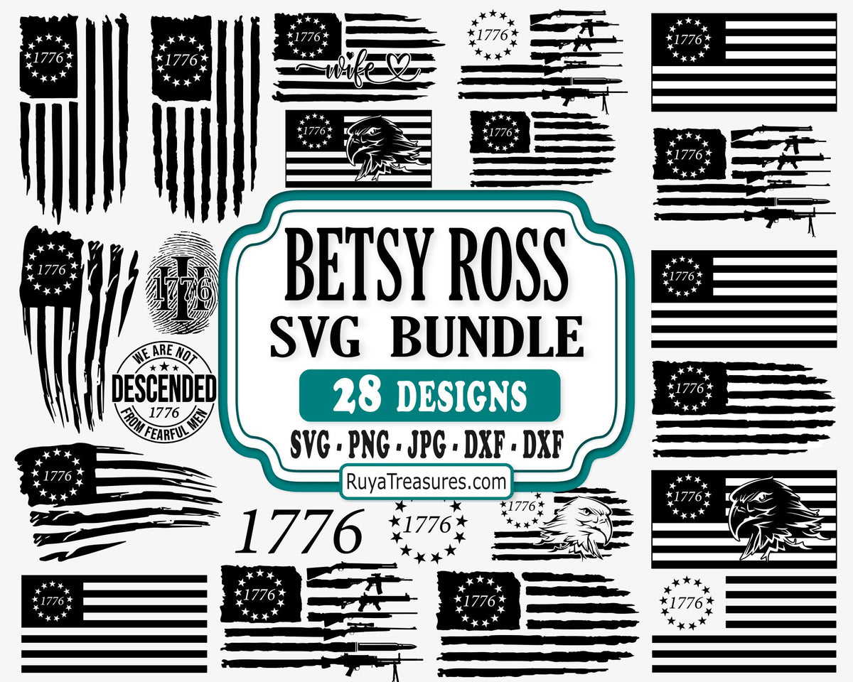Betsy Ross Flag Svg Bundle design for Cricut and Silhouette