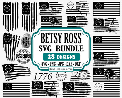 Betsy Ross Flag Svg Bundle design for Cricut and Silhouette