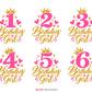 26 Birthday Girl cut file designs including Birthday Queen, Birthday Princess, Birthday Diva, Sweet Birthday Girl, royal themes, crowns, and age numbers.
