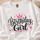 Birthday Girl Crown SVG, Cute Princess Birthday Shirt Cut File