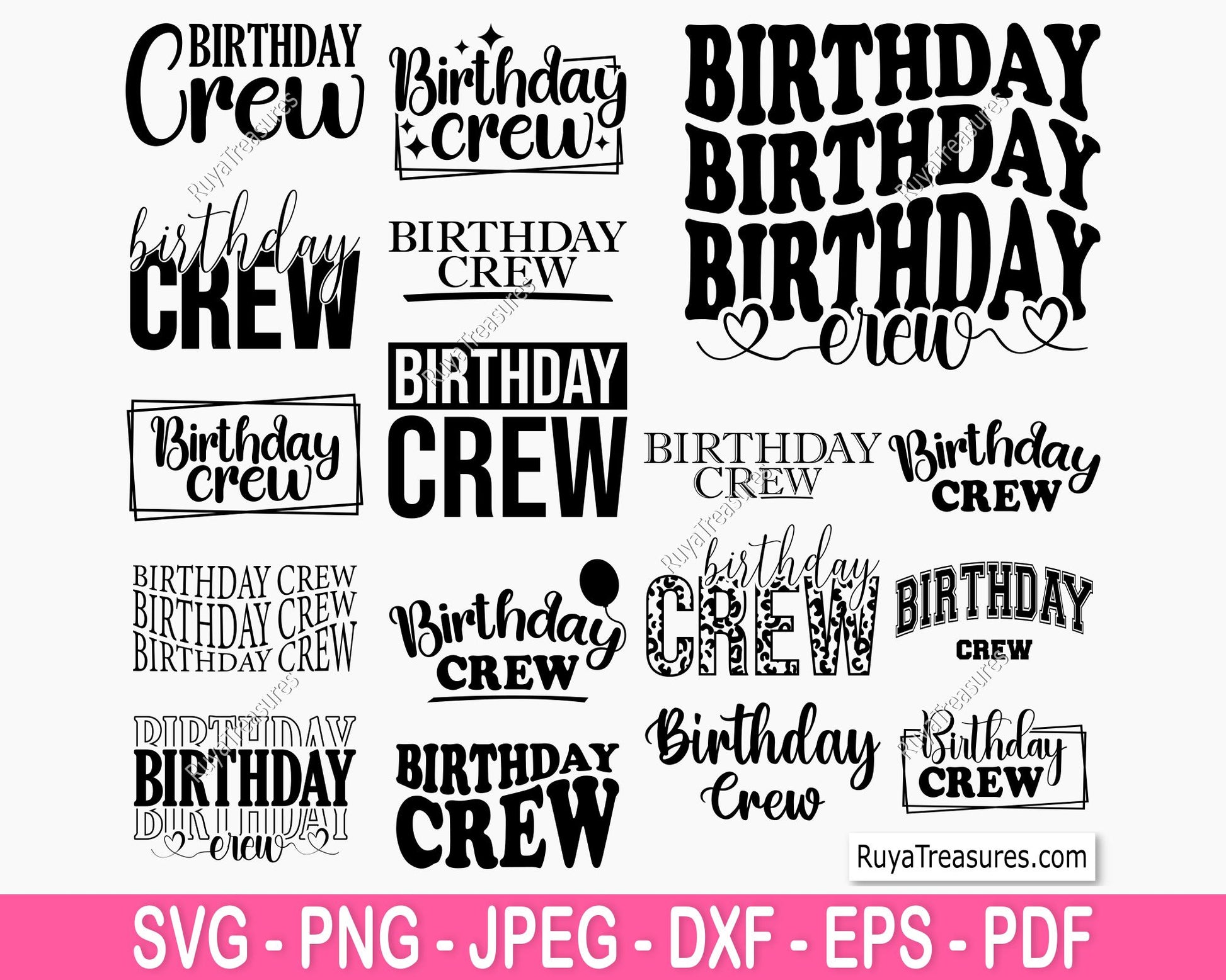 Birthday Crew Svg