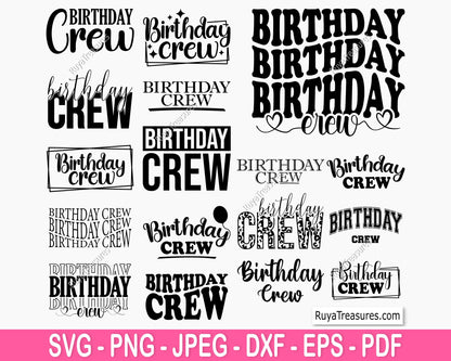 Birthday Crew Svg