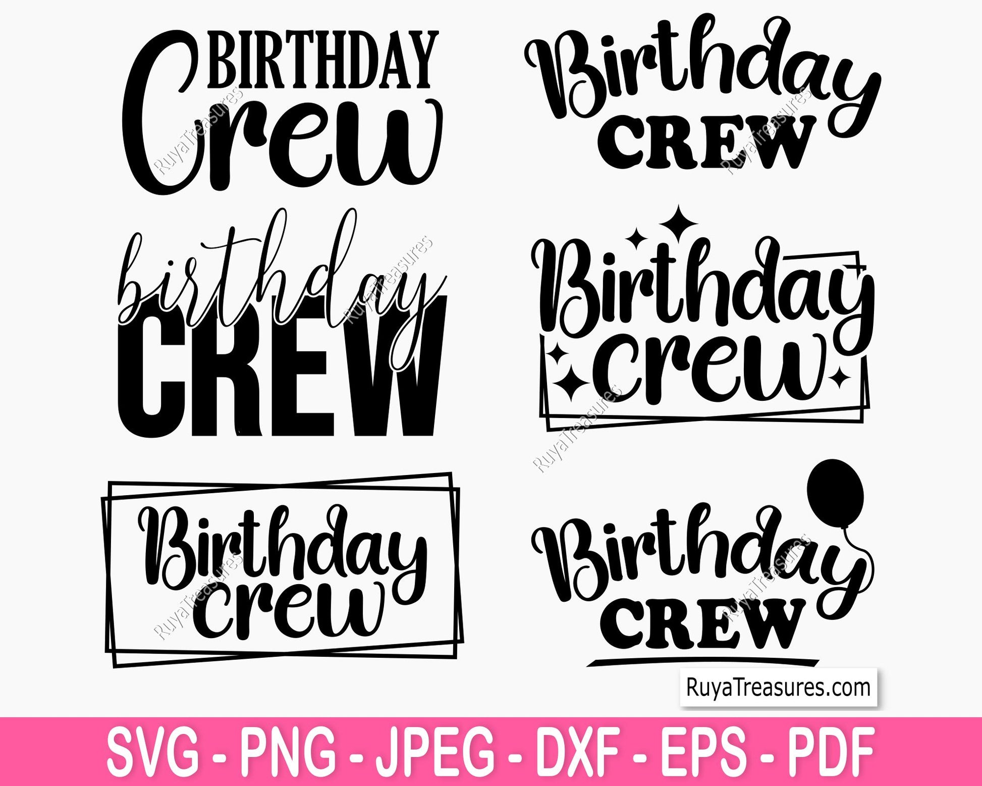 Birthday Crew Svg