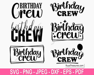 Birthday Crew Svg