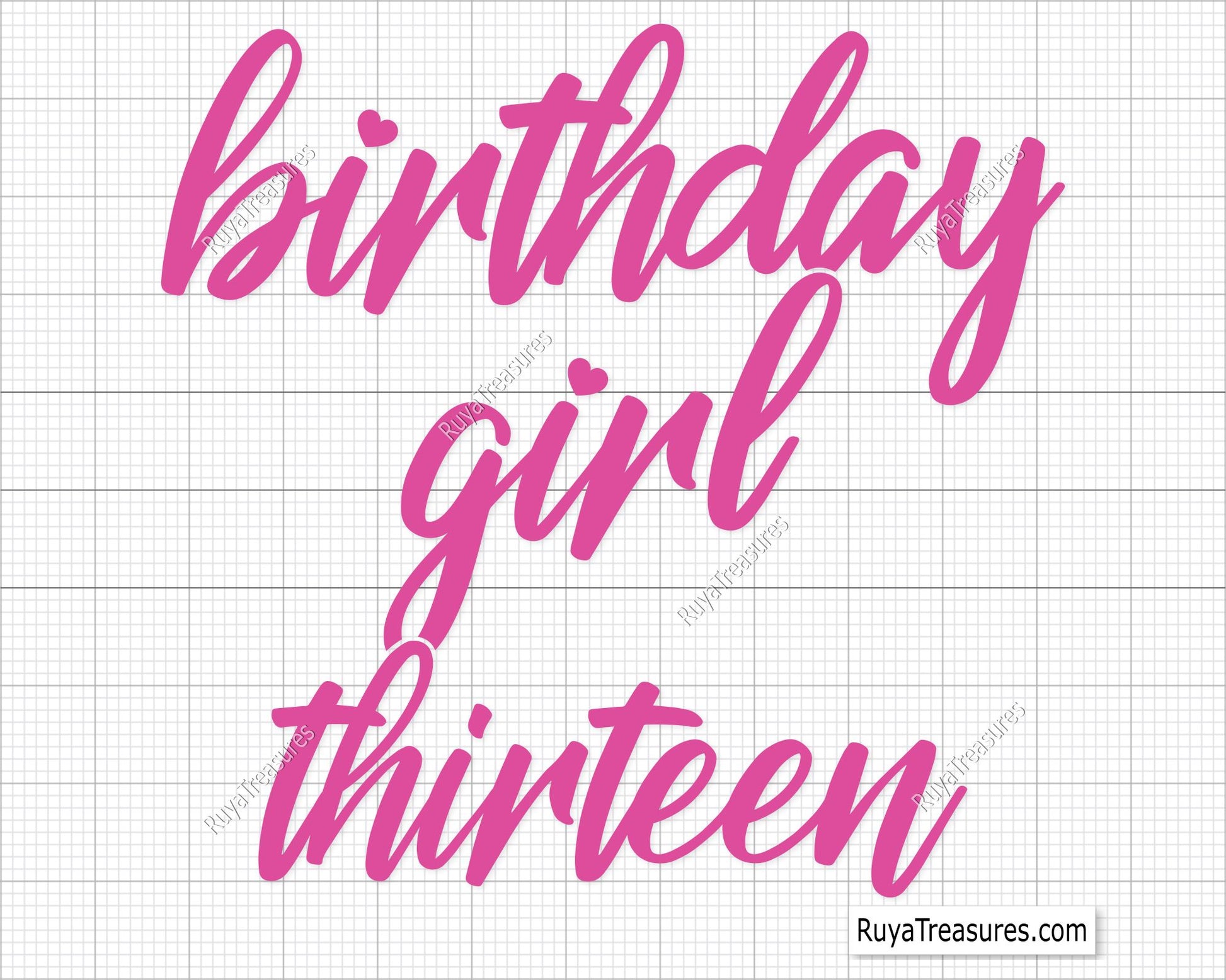 Birthday Girl Thirteen svg