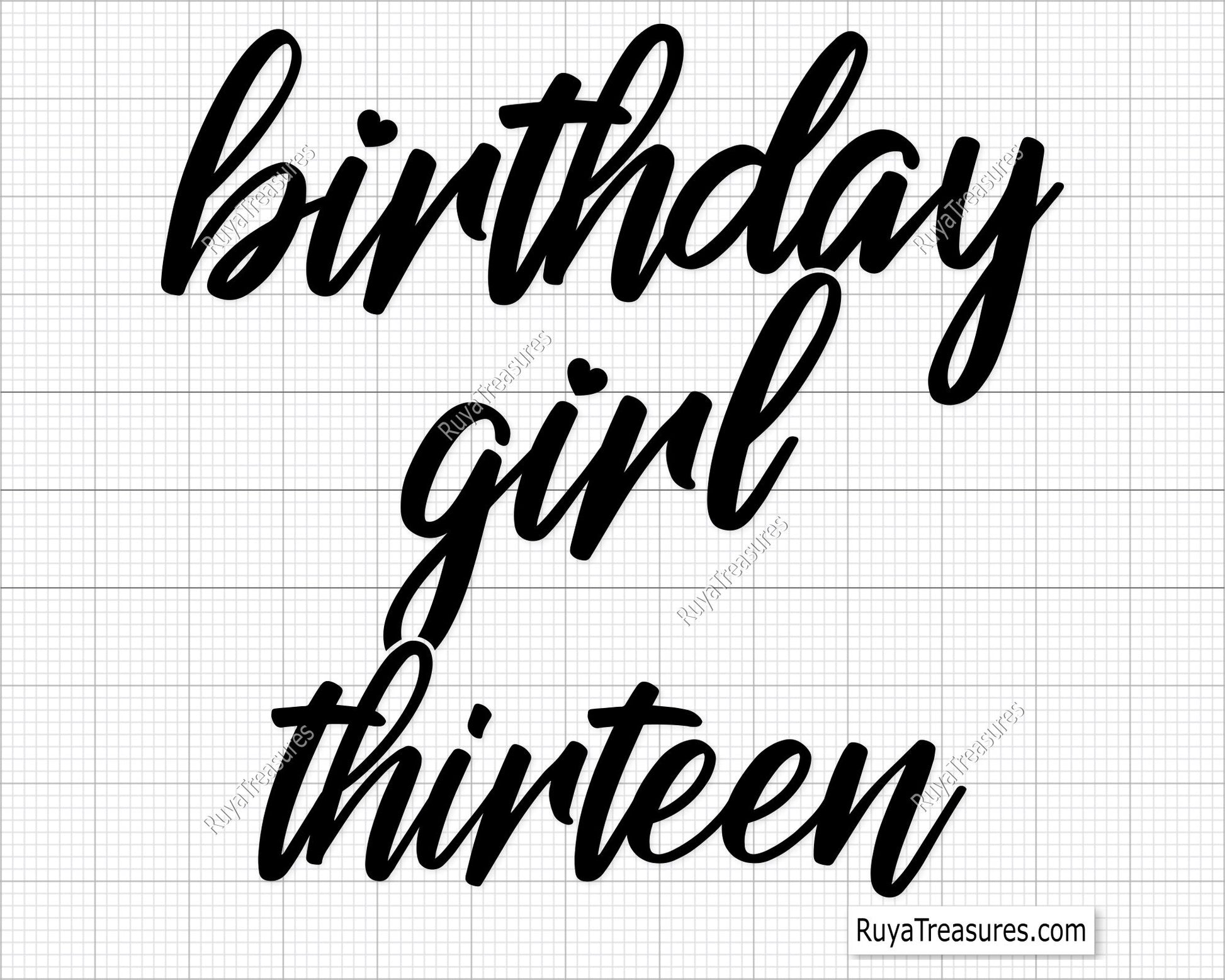 Birthday Girl Thirteen svg