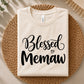 Blessed Memaw SVG PNG, Grandma Quote Design
