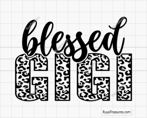 Blessed Gigi Leopard Svg