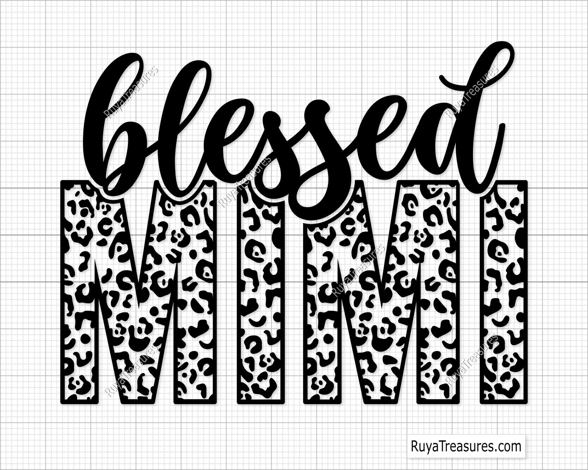 Blessed Mimi Leopard Svg