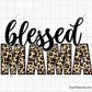 Blessed Mama Leopard SVG, Leopard Print Mama SVG, Mama svg