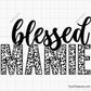 Blessed Mamie Leopard SVG, Leopard Print Mamie SVG, Mamie SVG