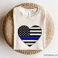Blue Line Flag Heart Svg