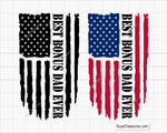 Distresssed Flag Best Bonus Dad Ever svg