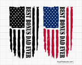 Distresssed Flag Best Bonus Dad Ever svg