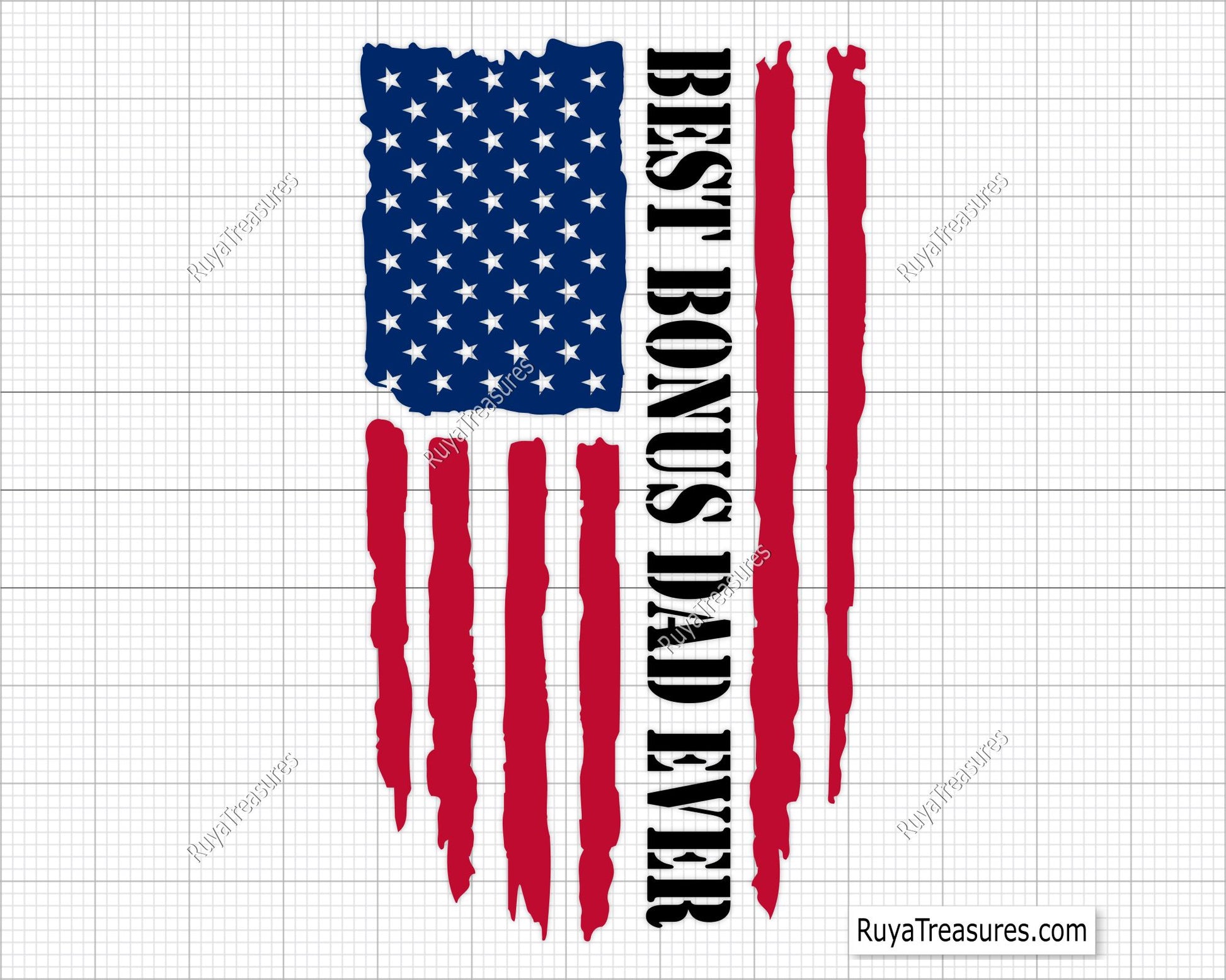 Distresssed Flag Best Bonus Dad Ever svg