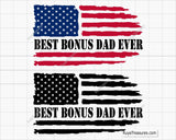 Distresssed Flag Best Bonus Dad Ever svg